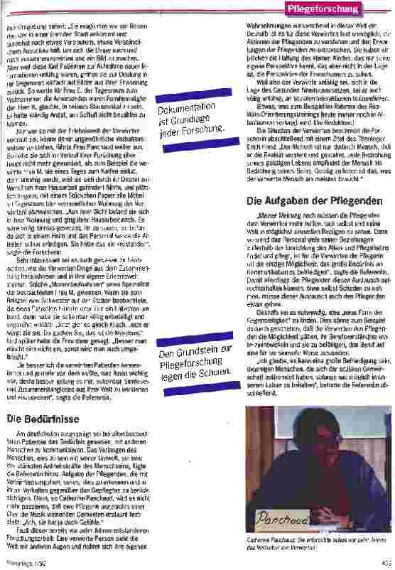 Vorschauseite 3: Keine Angst vor Pflegeforschung