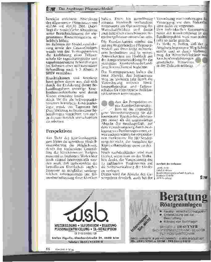 Vorschauseite 3: Das Augsburger Pflegesatz-Modell