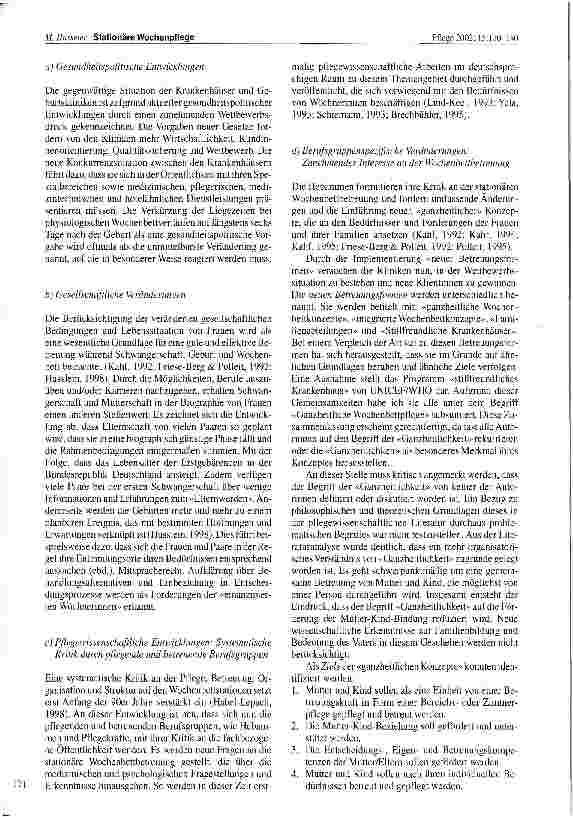 Vorschauseite 2: Stationäre Wochenpflege:Evaluation ganzheitlicher und herkömmlicher Betreuungsformen in der postpartalen Phase
