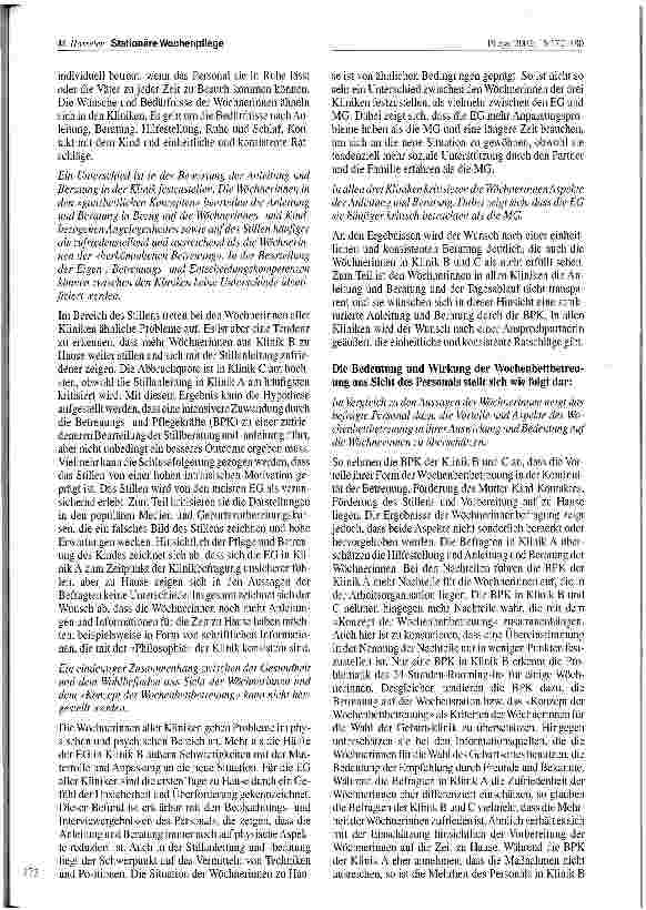 Vorschauseite 6: Stationäre Wochenpflege:Evaluation ganzheitlicher und herkömmlicher Betreuungsformen in der postpartalen Phase