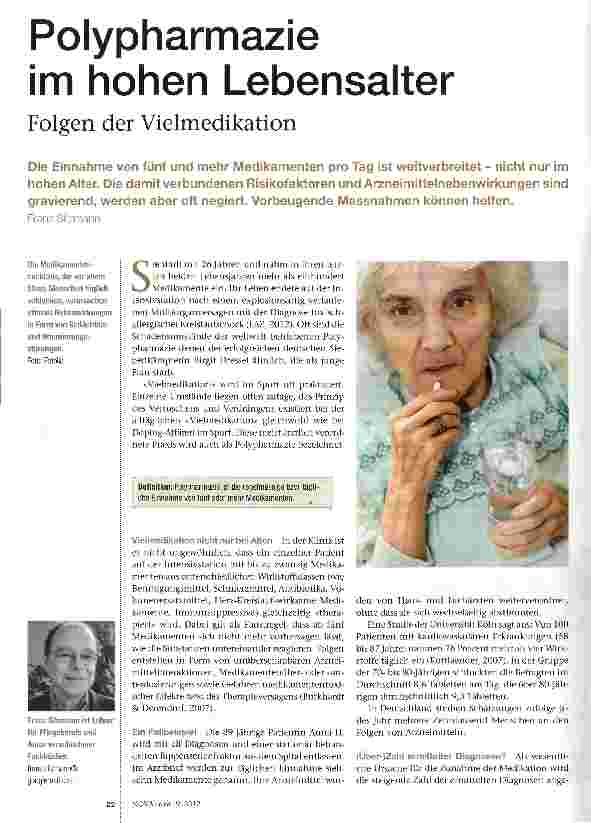 Vorschauseite 1: Polypharmazie im hohen Lebensalter