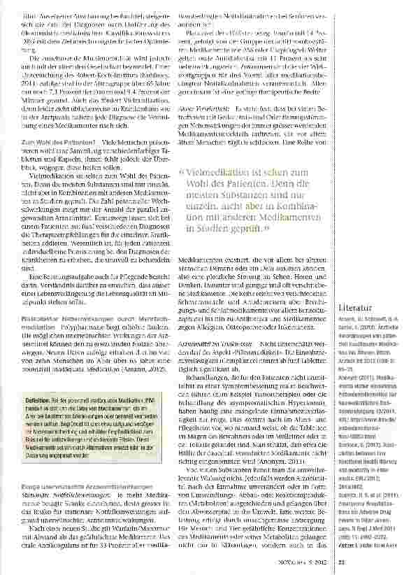Vorschauseite 2: Polypharmazie im hohen Lebensalter