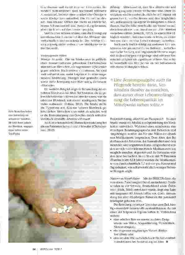 Vorschauseite 3: Polypharmazie im hohen Lebensalter