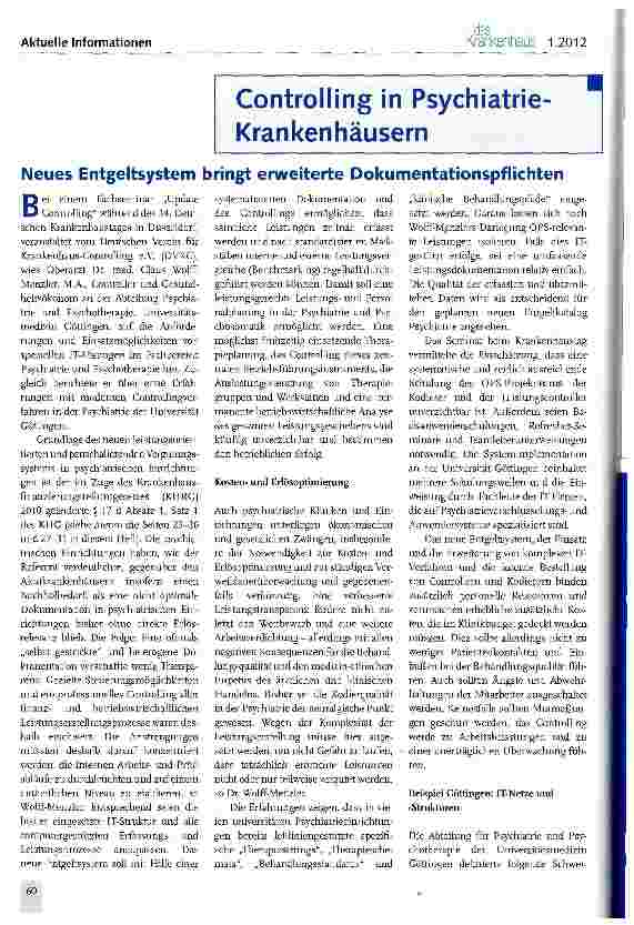 Vorschauseite 1: Neues Entgeltsystem bringt erweiterte Dokumentationspflichten