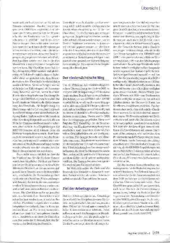 Vorschauseite 3: Qualitätssicherung im ÖGD -Neue Wege in der infektionshygienischen Überwachung von Krankenhäusern gemäß IfSG