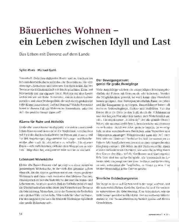 Vorschauseite 1: Bäuerliches Wohnen - ein Leben zwischen Idyll und Last