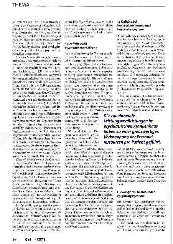 Vorschauseite 2: Ambulante Behandlung durch die psychiatrische Klinik