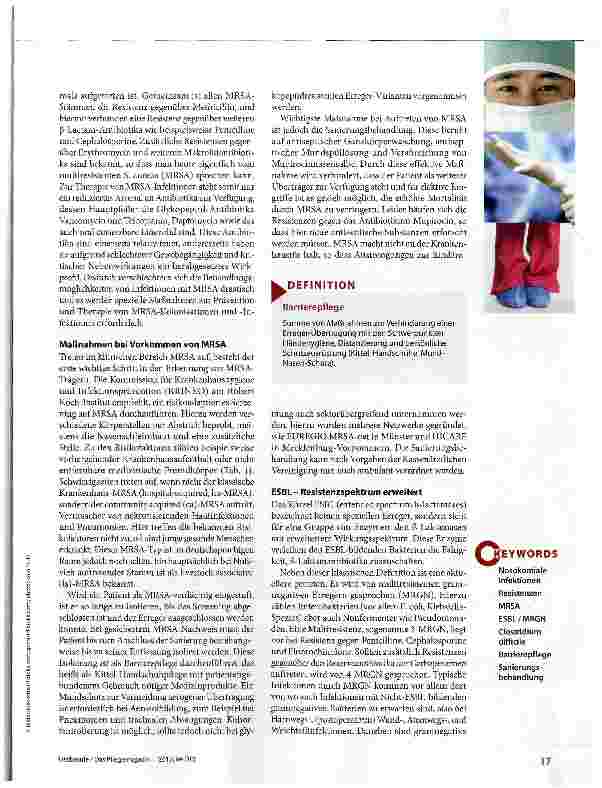 Vorschauseite 2: Problemkeime im Krankenhaus