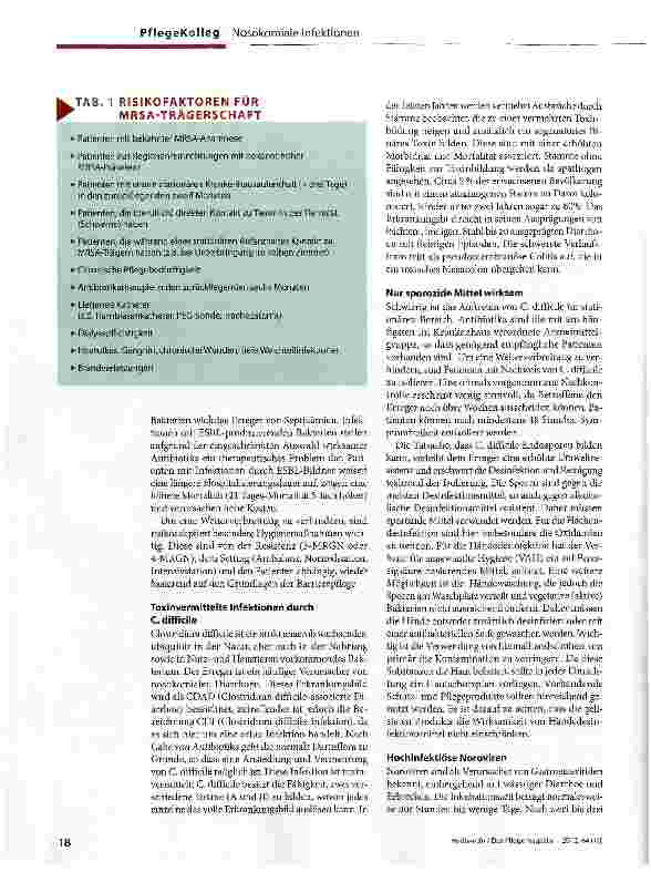 Vorschauseite 3: Problemkeime im Krankenhaus