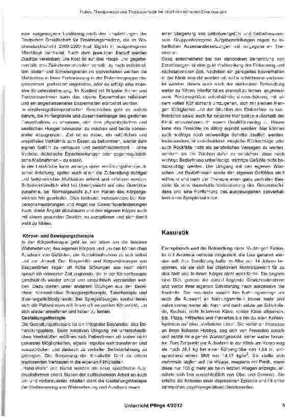 Vorschauseite 4: Therapiewege und Therapieerfolge bei psychosomatischen Essstörungen
