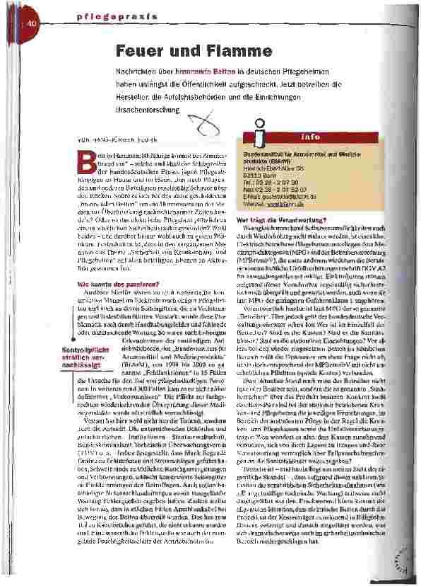 Vorschauseite 1: Feuer und Flamme
