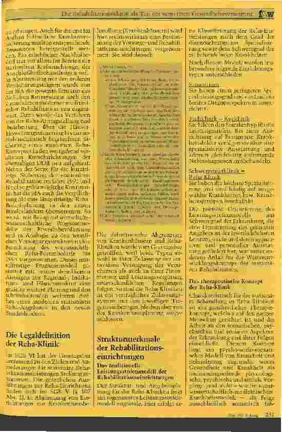 Vorschauseite 3: Die Rehabilitationsklinik als Teil der vernetzten Gesundheitsversorgung