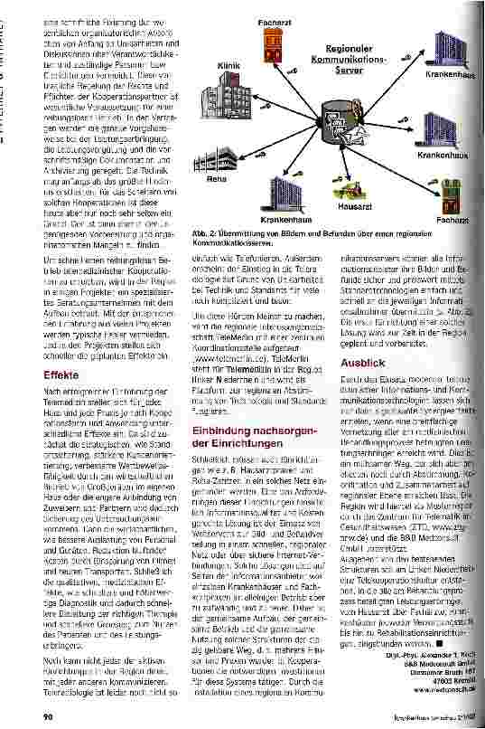 Vorschauseite 3: Eine Telekooperations-Kultur entsteht Vernetzung von Krankenhäusern und radiologischen Praxen am Linken Niederrhein