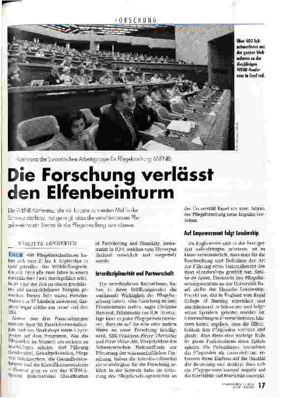 Vorschauseite 1: Die Forschung verlässt den Elfenbeinturm