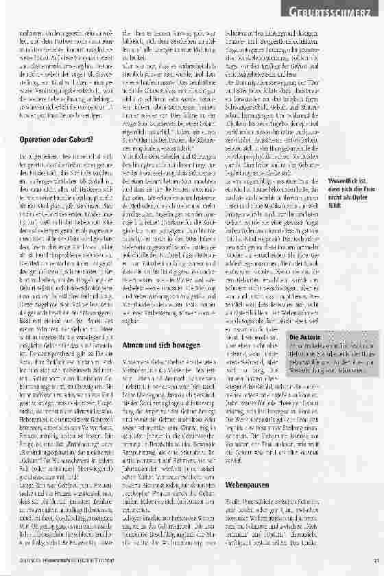 Vorschauseite 2: Wehen oder Qualen?