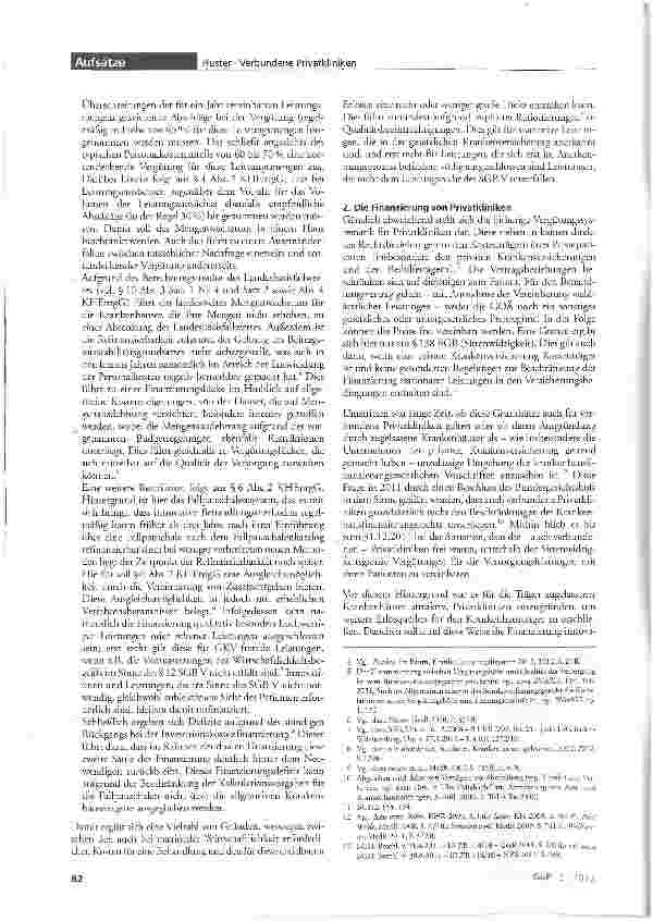 Vorschauseite 2: Verbundene Privatkliniken - ein vergütungsund krankenhausrechtliches Ärgernis?