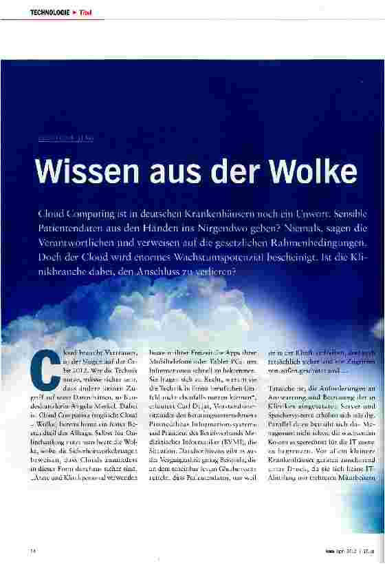 Vorschauseite 1: Wissen aus der Wolke