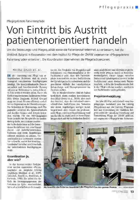 Vorschauseite 1: Von Eintritt bis Austritt patientenorientiert handeln