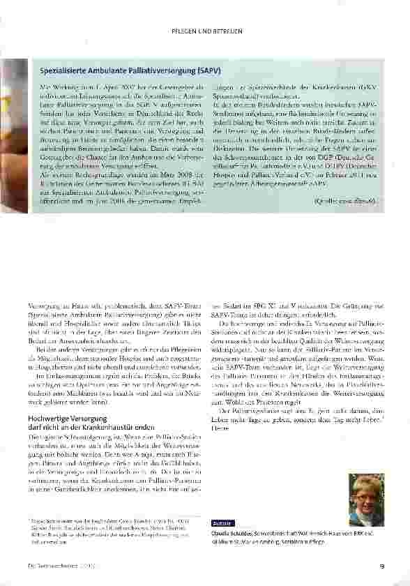 Vorschauseite 2: Gemeinsam Hand in HandEntlassmanagement von der Palliativ-Station
