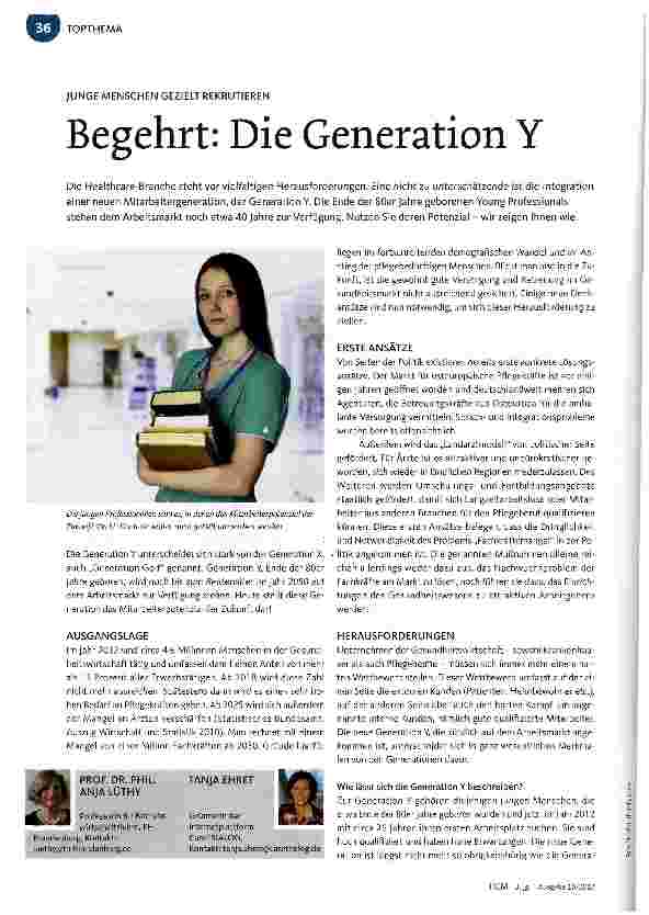 Vorschauseite 1: Begehrt: Die Generation Y