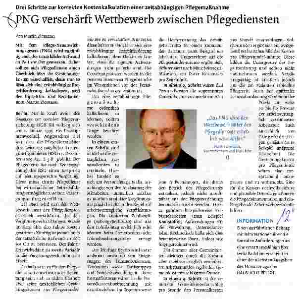 Vorschauseite 1: PNG verschärft Wettbewerb zwischen Pflegediensten