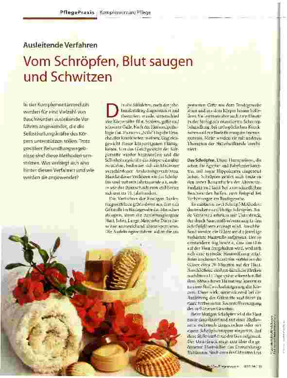 Vorschauseite 1: Vom Schröpfen, Blut saugen und Schwitzen