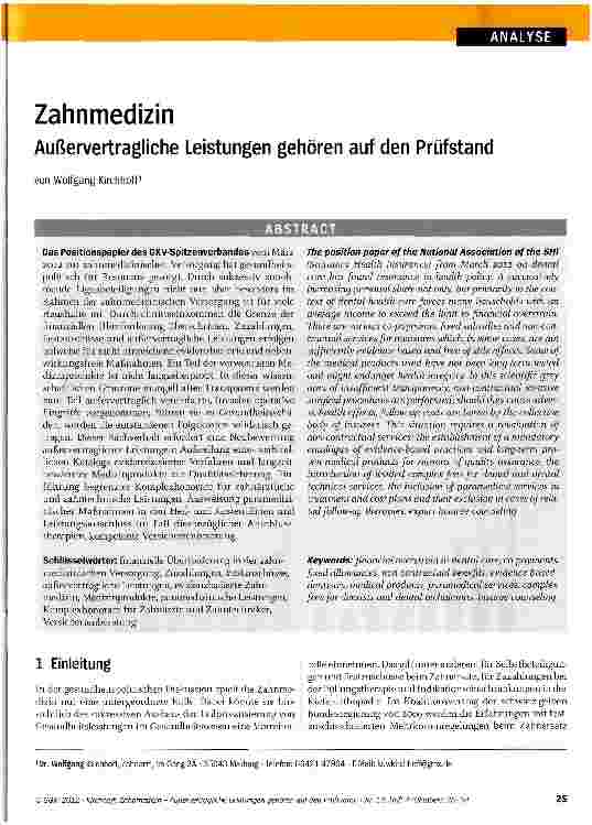 Vorschauseite 1: Zahnmedizin