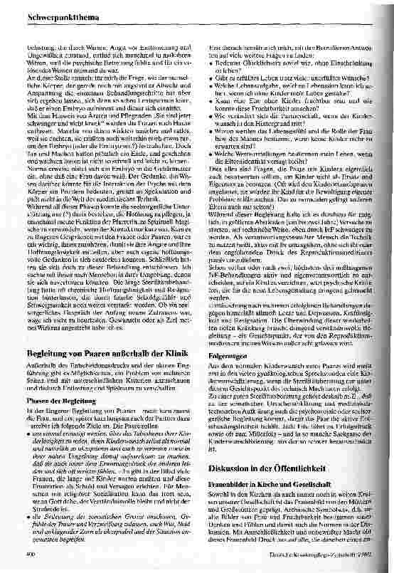Vorschauseite 3: In-vitro-Fertilisation aus der Sicht einer Klinikseelsorgerin