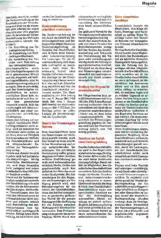 Vorschauseite 2: Wenn der Chef sein Gehalt will