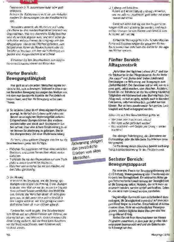 Vorschauseite 4: Bewegungsförderung ist Persönlichkeitsförderung Anleitung für Pflegepersonal zur Bewegungsförderung