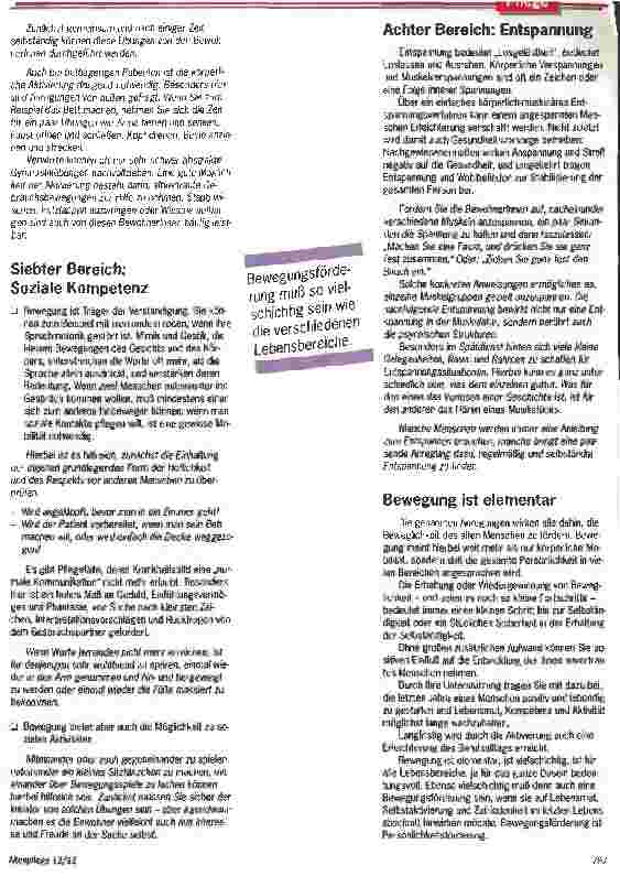 Vorschauseite 5: Bewegungsförderung ist Persönlichkeitsförderung Anleitung für Pflegepersonal zur Bewegungsförderung