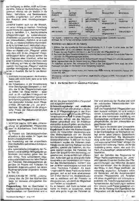 Vorschauseite 2: Krankenpflegeforschung als Gegenstand nationaler und internationaler Berufsdiskussion