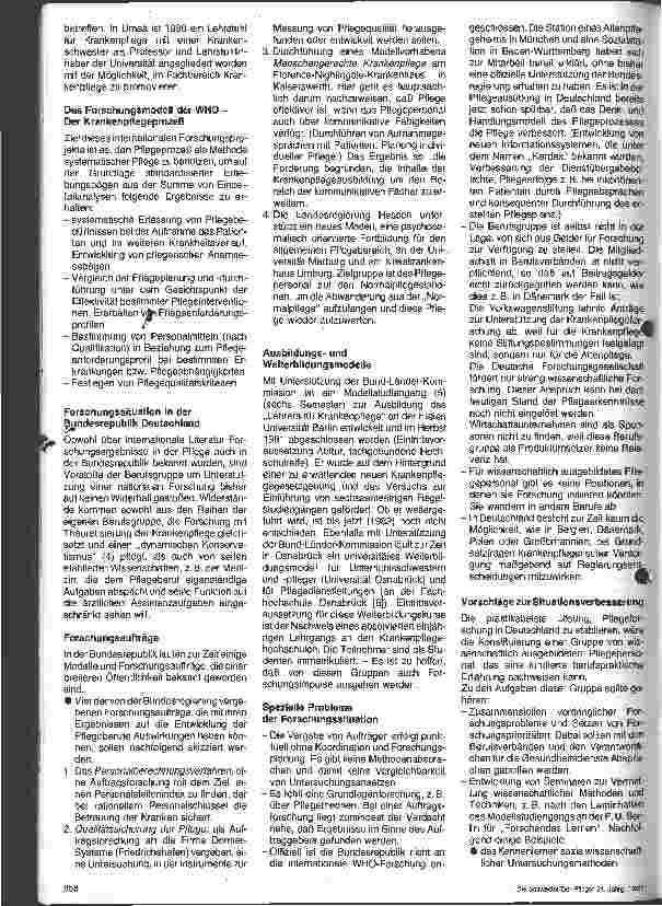 Vorschauseite 3: Krankenpflegeforschung als Gegenstand nationaler und internationaler Berufsdiskussion