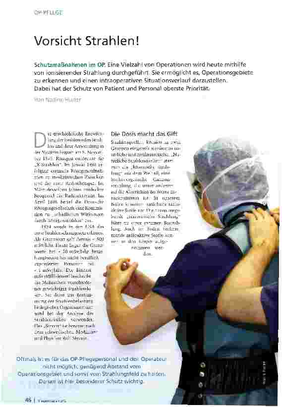 Vorschauseite 1: Vorsicht Strahlen!