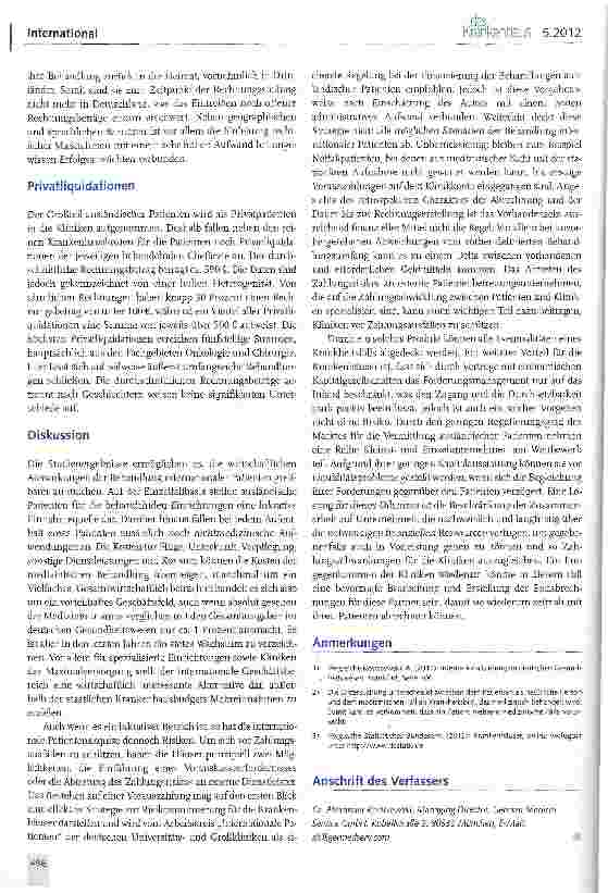 Vorschauseite 4: Analyse der Behandlung ausländischer Patienten in deutschen Gesundheitseinrichtungen