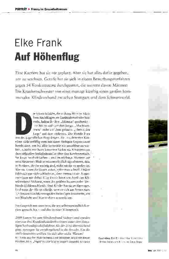 Vorschauseite 1: Elke Frank Auf Höhenflug
