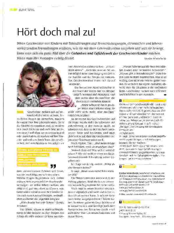 Vorschauseite 1: Hört doch mal zu!
