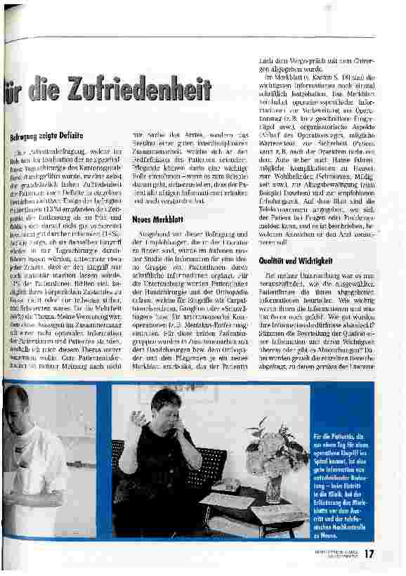 Vorschauseite 2: Gute Information ist mitentscheidend für die Zufriedenheit