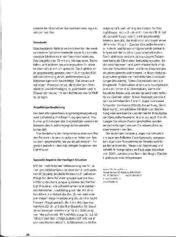 Vorschauseite 3: 10 Jahre Zürcher Lighthouse Versuch einer Neupositionierung