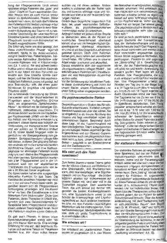 Vorschauseite 2: Die Rolle des Pflegepersonals auf der psychosomatischen Station innerhalb der Inneren Medizin eines Rehabilitationskrankenhauses