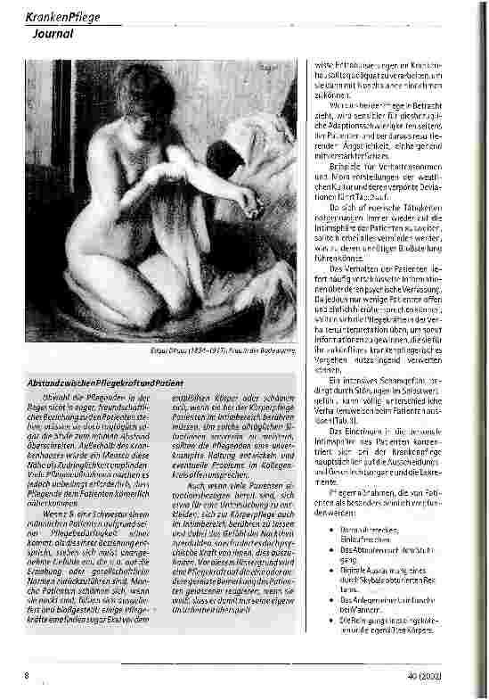 Vorschauseite 4: Vom Umgang mit dem Schamgefühl des Patienten