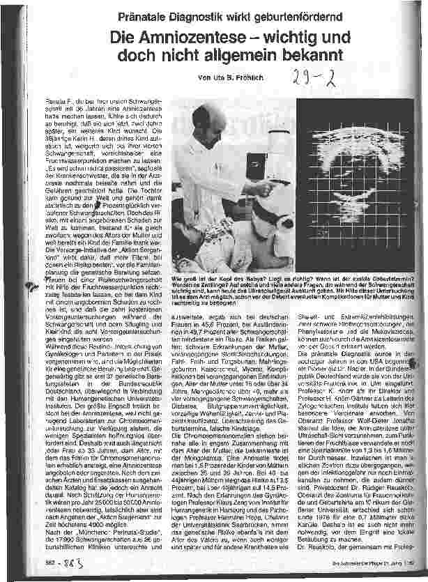 Vorschauseite 1: Die Aminozentese - wichtig und doch nicht allgmein bekannt