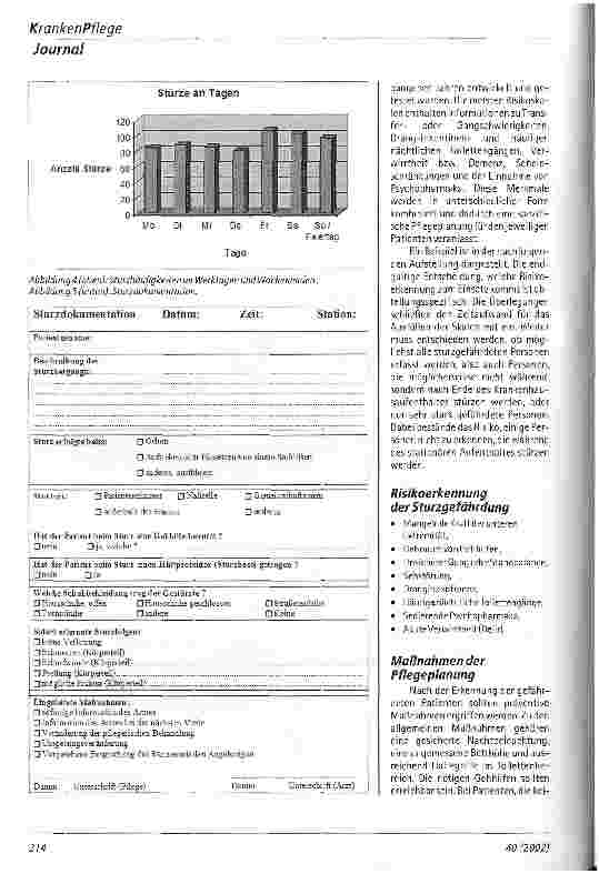 Vorschauseite 3: Stürze im Krankenhaus - gestürzte Patienten im Krankenhaus Eine Herausforderung für die Krankenpflege