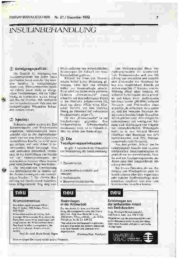 Vorschauseite 4: Die Insulinbehandlung des Diabetes mellitus