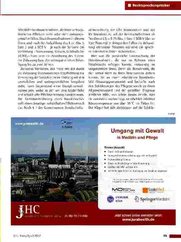 Vorschauseite 2: Unterlassener bereitschaftsärztlicher Besuch einer Heimbewohnerin