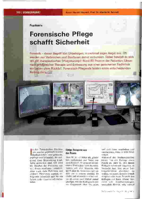 Vorschauseite 1: Forensische Pflege schafft Sicherheit