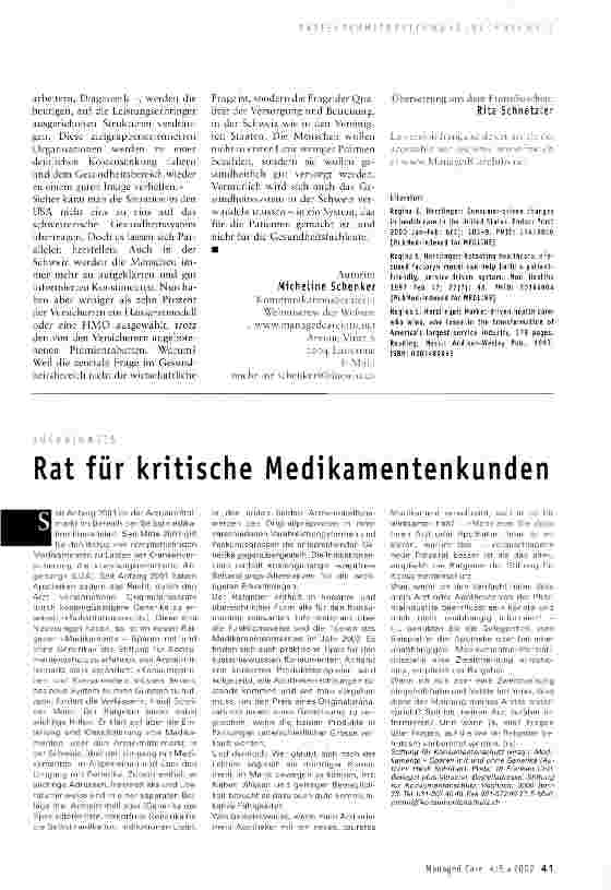 Vorschauseite 2: Der Kunde als König im Gesundheitswesen