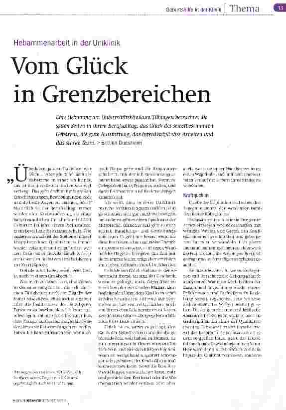 Vorschauseite 1: Vom Glück in Grenzbereichen