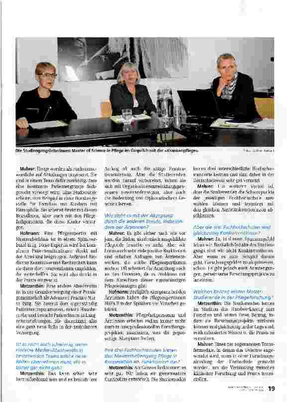 Vorschauseite 2: Gefragte Pflegepionierlnnen in der klinischen Praxis