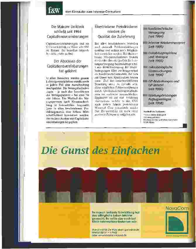 Vorschauseite 2: Capitation: Der Einkauf von unternehmerischem Nutzen statt Produkt-Kleinkram